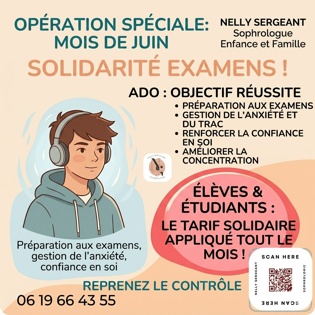 préparation d'examens - stress et confiance - tarif solidaire